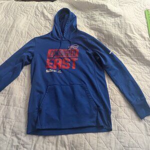 🏈 Nike Men M Buffalo Bills AFC East Champions "Conquered East" Navy Hoodie EUC